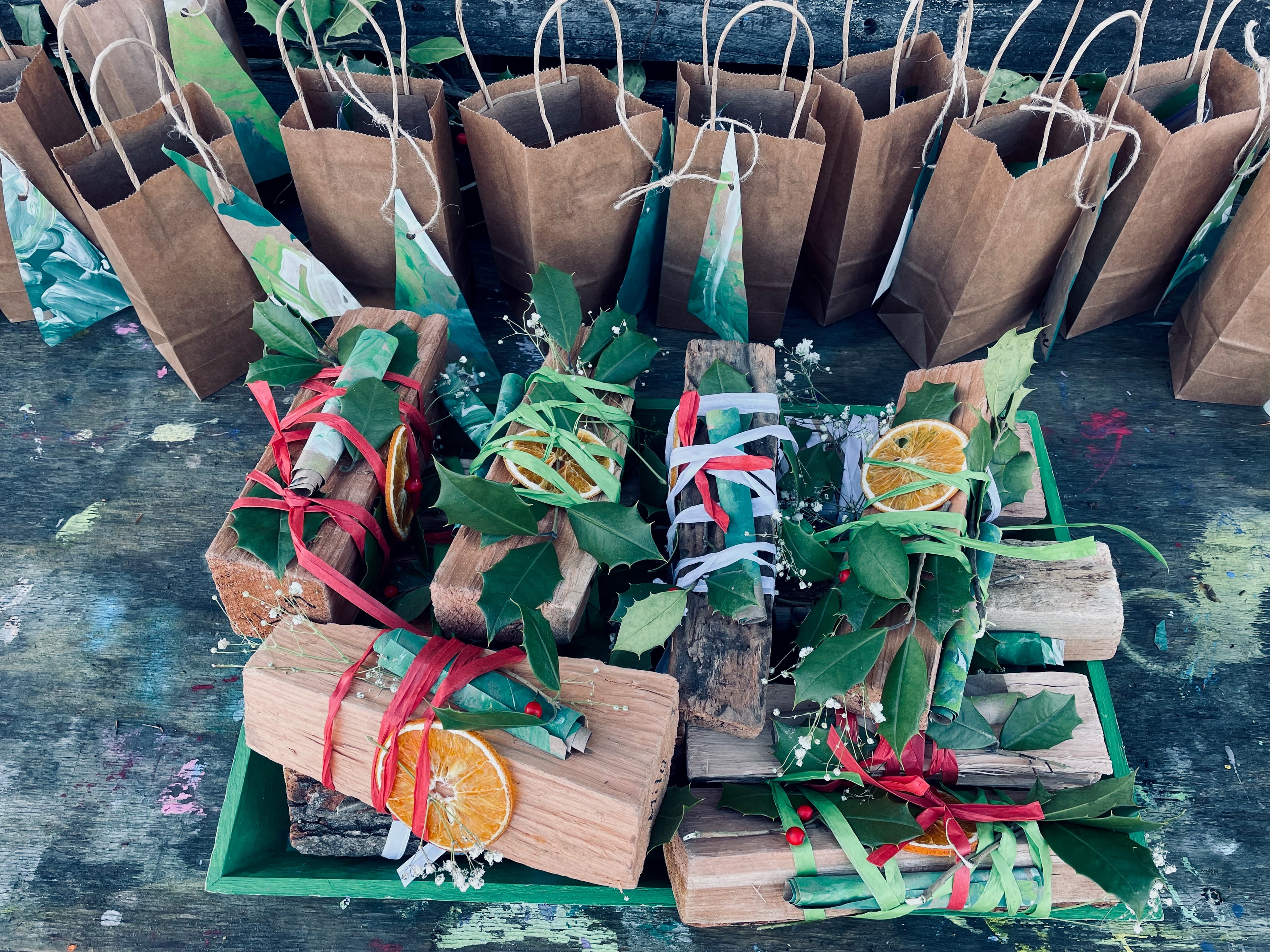 Children walking in a field